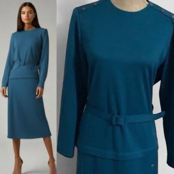 D'ALLAIRD'S Vintage Blue Long Dress Medium / Large - Picture 1 of 14